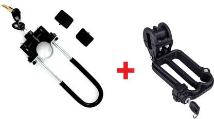 AutoStark Scooty Front Shocker Lock With Helmet Lock- Piaggio Vespa Combo