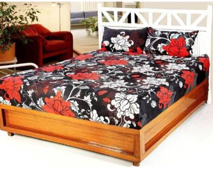 Kwatra Fabric Hub 155 TC Microfiber Double Printed Flat Bedsheet