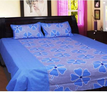SuperSam Enterprises 180 TC Microfiber Double Floral Flat Bedsheet