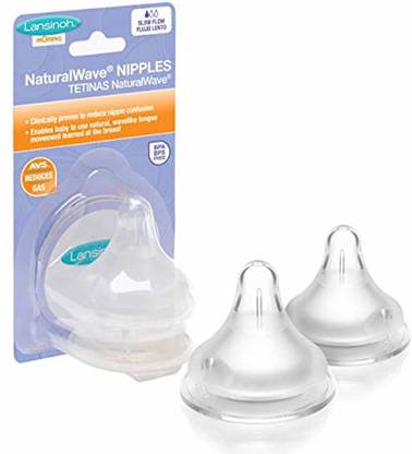 Lansinoh NaturalWave Bottle Nipples Slow Flow Nipple