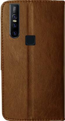 MYSHANZ Wallet Case Cover for Vivo V15, Vivo V15 flip cover, Vivo V15 Desginer Flip cover, Vivo V15 mobile flip cover (Gold)