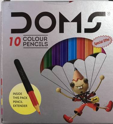 DOMS 10 COLOUR Round Shaped Color Pencils