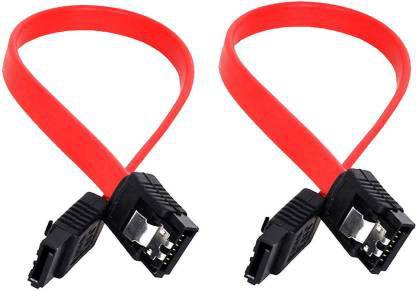 ATEKT Power Sharing Cable 0.6 m Cable, 0.4 m Power Sharing Cable (Compatible with Computer Internal Hard Drive and DVD burner, Red, Pack of: 2)