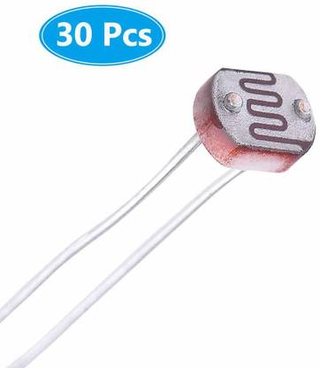 Super Debug 30 PCS LDR 5mm Light Dependent Resistor Photoresistor (PACK OF 30) Electronic Components Electronic Hobby Kit