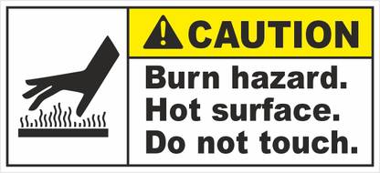 rangvishwa Burn Hazard. Hot Surface. Do Not Touch Emergency Sign