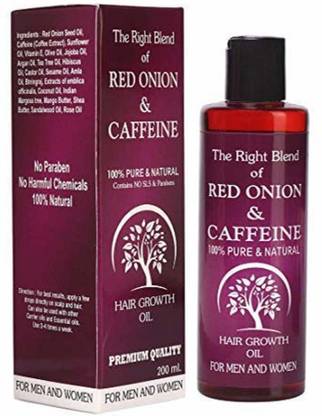 TRB Anti Dandruff & Hair Fall Treatment Red Onion Hair Growth Oil, 200ml - With Argan Oil, Castor, Bhringraj, Almond, 30 Oils & Extracts - Repairs Damaged Hair Hair Oil