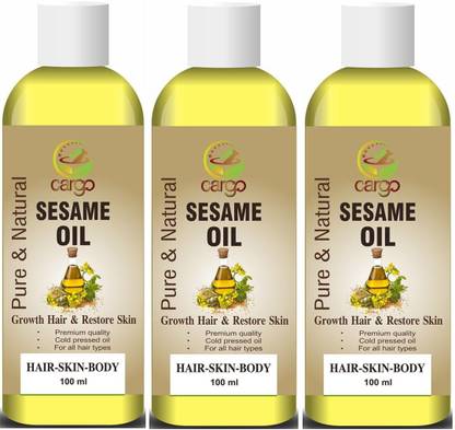 Cargo Cold Pressed (Organic) Sesame Oil for Skin, Body & Hair Oil-300ML Hair Oil  (300 ml) at Rs. 245
