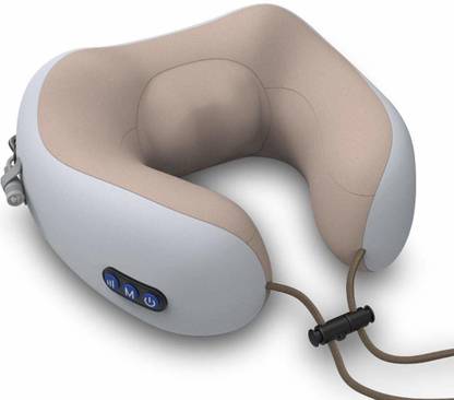 TENS 091 Travel Neck Pillow Massagers for Pain Relief Shiatsu & Vibrating Plane Neck Pillows U-shaped Memory Foam Kneading Vibration Pillow for Airplane Train Car Travel Head & Neck Support Pillow Massager
