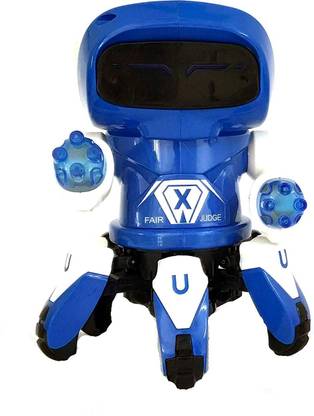 kidz Rock Octopus Man Dancing Robot Toy, Pleasant Flashing 7 Color Lights & Music for Kids