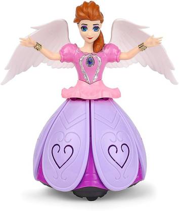SALEOFF Musical Angel Princess Toy Doll 360° Rotation Feature & 3D LED Lights-107