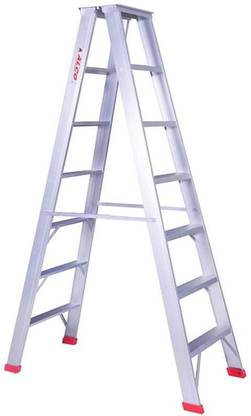 Alco 6-step Heavy Duty Foldable (with anti skid shoes) 7-feet Aluminium Ladder