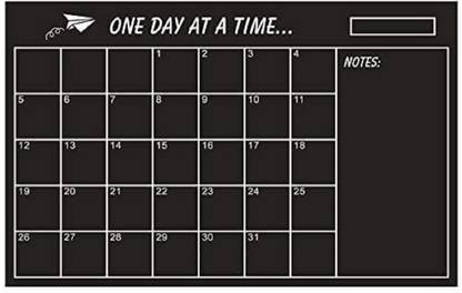 AweStuffs 50 cm Monthly Plan Weekly Plan Chalkboard Calendar Blackboard Self Adhesive Sticker