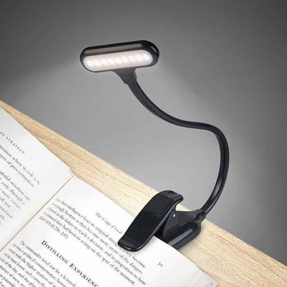 SHREEJIIH Battery Operated Flexible Easy Clip On Adjustable Portable Eye Care Led Light Study Lamp