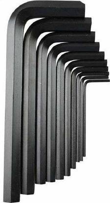 Inditrust 10 Pieces Hex Allen Key Wrench L Shape Repair Tool Set Allen Key Set