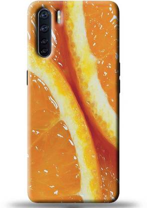 NDCOM Back Cover for OPPO A91 Orange Close Up Printed
