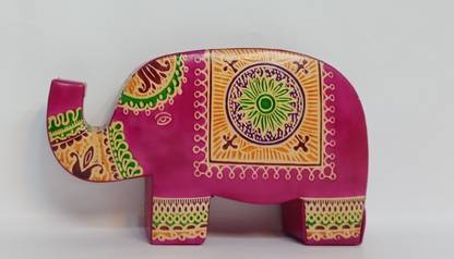 RBs JUTE GALLERY PINK ELEPHANT PIGGY BANK Coin Bank
