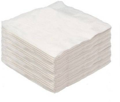 R S Plain Tissue Paper (50 tissues) Pack Of 1 White Paper Napkins