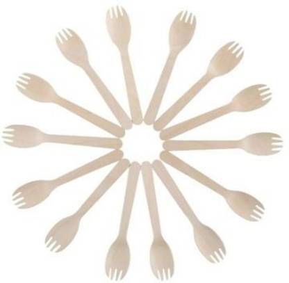 Pitambara Disposable Fork Disposable Wooden Serving Fork, Fruit Fork Set