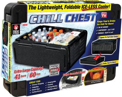 Chill Chest Collapsible, Insulated, Lightweight, Portable, Waterproof , Icebox, Up To 60 Cans Cooler