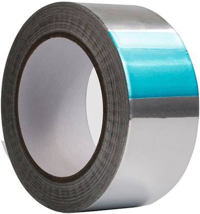 TOTAL HOME Sliver Aluminum Foil Tape for Duct Work, 2 in x 66 ft (4 mil) Reflectix Tape Perfect for HVAC, Patching Hot, Cold Air Ducts, Metal Repair 20 m Duct Tape