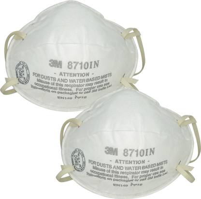 3M Pollution Mask For Travel -3M 8710 IN - Pack Of 2 Pollution Mask - 8710 IN