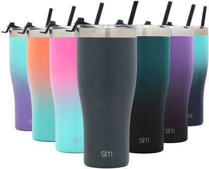 Simple Modern 32oz Cruiser Tumbler with Straw & Closing Lid - Gift Travel Double Wall Vacuum Insulated - 18/8 Stainless Steel Thermos Water Bottle -Graphite [CAT_116089] Stainless Steel Tumbler
