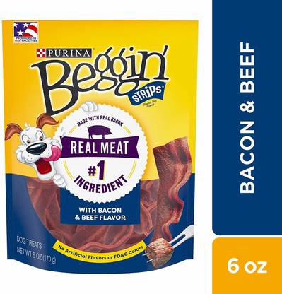 Beggin' Strips Dog Treats, Bacon & Beef, 6 oz (6 count) [CAT_116002] Dog Treat