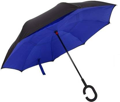 HAIYUN Windproof Reverse Folding Double Layer Inverted Umbrella Self Stand Inside Out Rain Protection C-Hook Hands for Car Rain Outdoor Use Umbrella