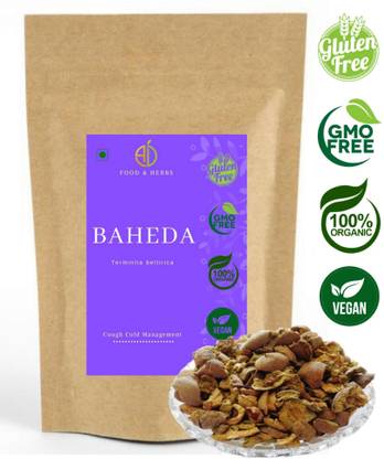 A D FOOD & HERBS ORGANIC DRIED BAHEDA/VIBHITAK/TERMINALIA BELLIRICA/BELERIC MYROBALAN( 150 GMS )