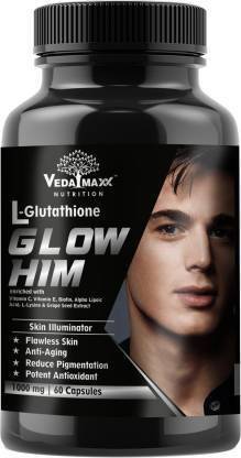 VEDA MAXX Men Glow L Glutathione 1000mg Capsules Supplement