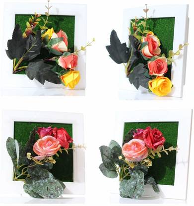 Lilone Artificial Flower Wall Frame Pack of 4