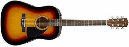 FENDER CD 60 Dread V3 DS 6 String Acoustic Guitar - Walnut Fretboard-Sunburst Acoustic Guitar Spruce Rosewood Right Hand Orientation