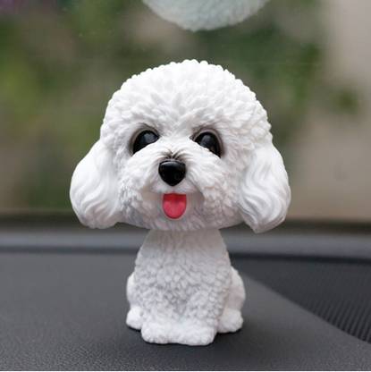 HSR Car Ornaments Bobblehead Dog Nodding Puppy Toys Car Dashboard Decor Toy Lovely Wobble Shaking Head Dolls (Doggy Name F)