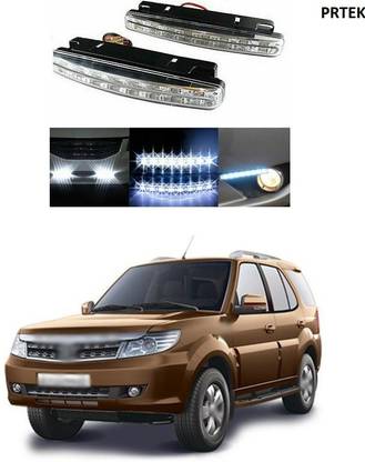 PRTEK Car Daytime Running Light 8 LED DRL Daylight Head Lamp Super White 12v Dc Car Fancy Lights  (White) A223 Car Fancy Lights