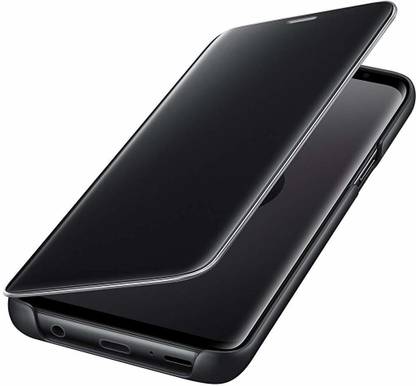 Midkart Flip Cover for Samsung Galaxy S9 Plus / S9+ Black S-View Cover with Working Auto Sensor