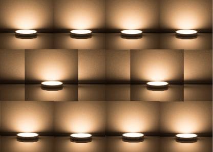 A-Mart™ 6 Watt Round WarmWhite(Yellow) LED Surface Light (Pack of 10) Recessed Ceiling Light Ceiling Lamp