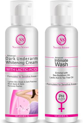 Nuerma Science Advanced Underarm Whitening Cream & Advanced Intimate Wash (Pack of 2)