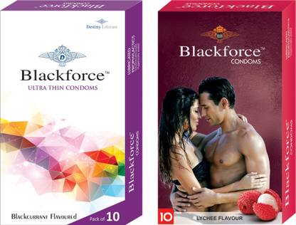 Black Force BLACKCURRANT LYCHEE ULTRA THIN DOTTED Condom