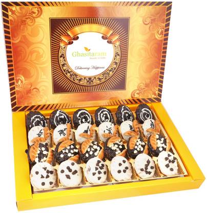 Ghasitaram Gifts Chocolate Coated Cookies 24pcs Cookies Biscuit