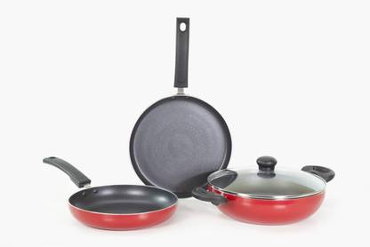 Butterfly Omni Tawa,Kadai & Fry Pan / Rapid kitchen combo Non-Stick Coated Cookware Set