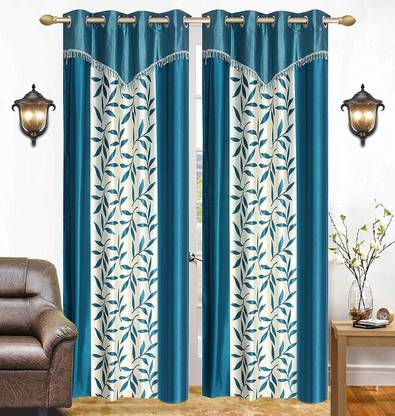 Lucacci 182 cm (6 ft) Polyester Semi Transparent Shower Curtain (Pack Of 2)