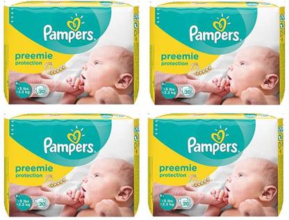 Pampers Preemie Protection Diapers for Newborn and Premature Babies ( 80Pc) - Premature