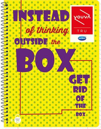NAVNEET Youva Spiral Bound 18x24 cm Single Line Regular Notebook Single Line 200 Pages