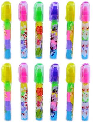 Scripture Birthday Party Return Gifts- Stacking Pen Type Erasers for Kids (Pen Style Erasers 12Pc) Non-Toxic Eraser