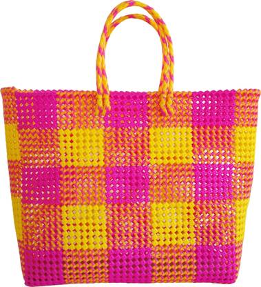 Valan Baskets Multipurpose Utility Plastic Wire Grocery Basket-(Koodai) Durable,Large size (Imported Virgin HDPE Plastic Material). Grocery Bag
