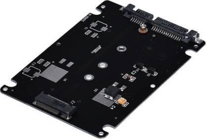 saiicables 2 M.2 NGFF 2 GB Laptop Black SATA Internal Solid State Drive (SSD) (Black B M key Socket 2 M.2 NGFF (SATA) SSD to 2.5 inch SATA Adapter Card (For SSD Hard drive, Black))