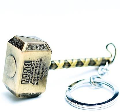प्ले रन Thor Hammer key-chain Key Chain (Gold) लॉकिंग की-चेन