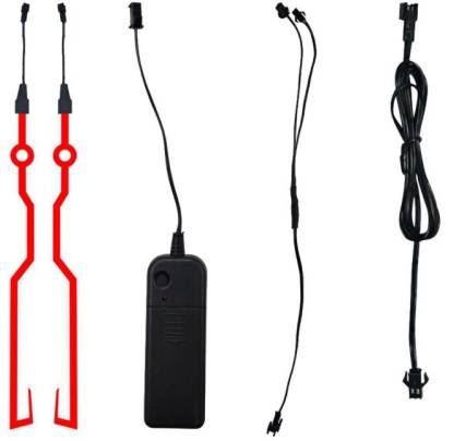 AutoPowerz Red Helmet strip light with multi function mode. LED Spot Light