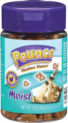 Pounce Cat Treats Moist Chicken Flavor 3 ounce (Pack of 10) [CAT_189984] Cat Treat