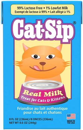 Cat-Sip Cat Sip Real Milk Treat for Cats and Kittens, 8 Oz [CAT_189984] Dog Treat